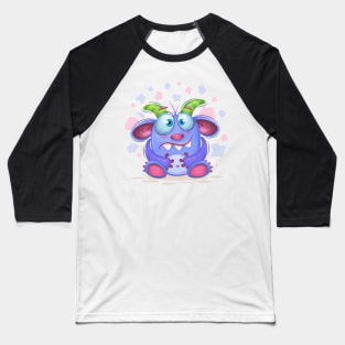 Cute Horned monster. Baseball T-Shirt